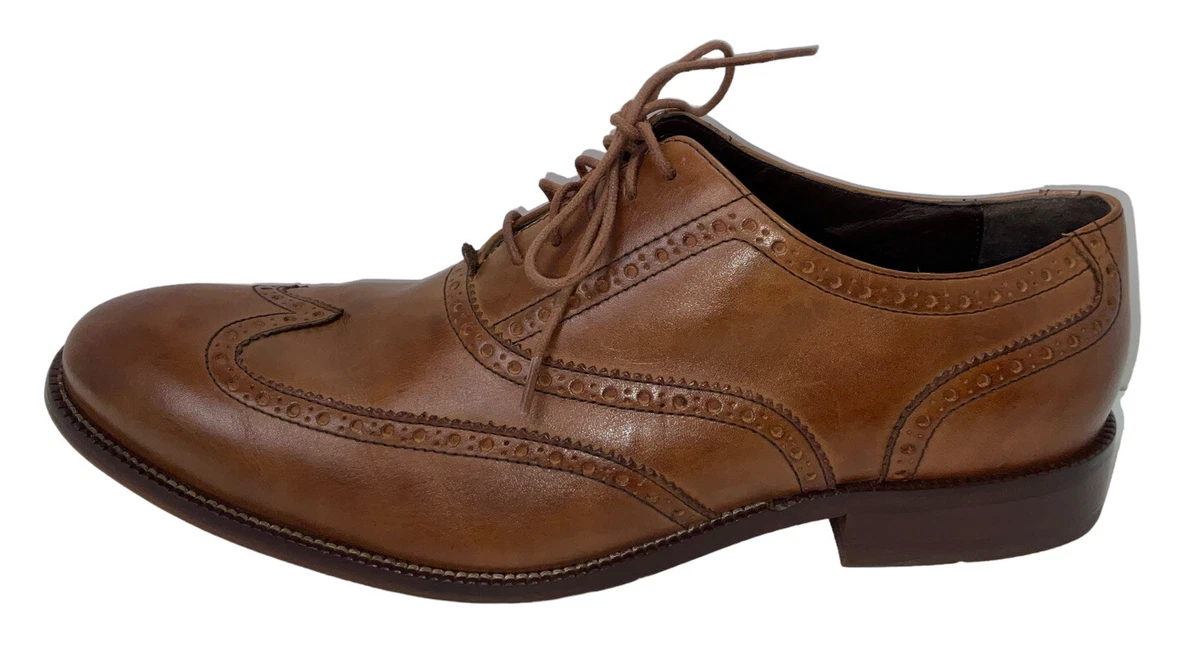 Cole Haan Mens Williams Wingtip Oxford Shoes Brown Leather Lace up Size 11W