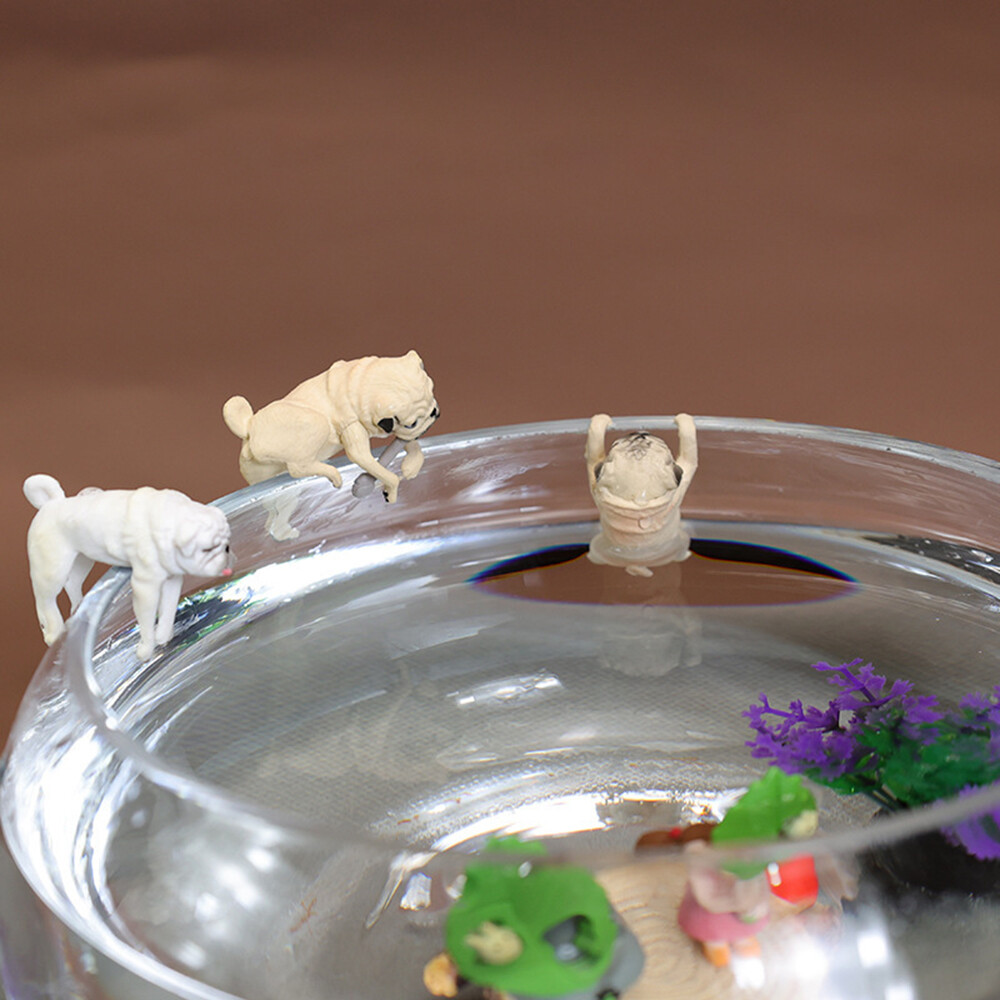 dog fish accessory Dog Fish Tank Edge Side Decor Aquarium Landscaping Ornaments Hanging  Decoration