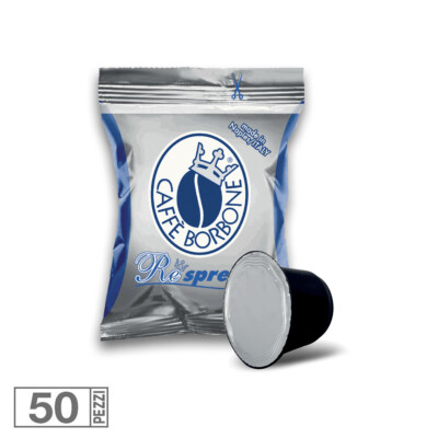50 Kapseln Pads Caffe' Borbone Blend Blau Respresso Kompatibel Nespresso