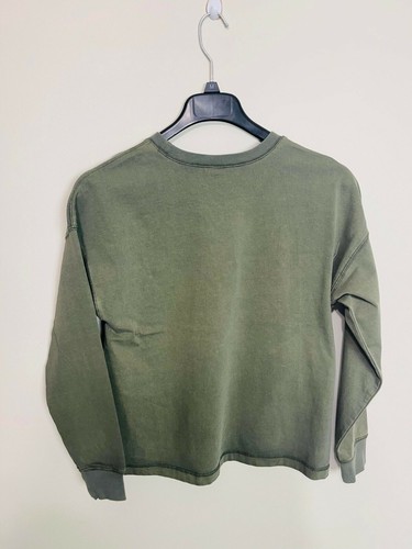 Damen Langarm Rundhals Boxy Tunika T-Shirt - Wild Fable, LARGE Olivgrün - Bild 7 von 10