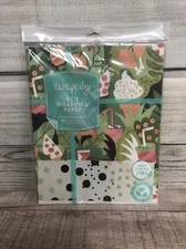 Wrapping Paper Sheets Eco friendly Compostable Plants Wild Thing! 🪴 🎉
