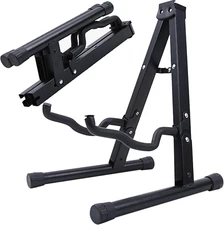 Guitar Stand A-Frame Folding Guitar Stand w/ Non-Slip Rubber and Foam Arms