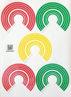 100mm Pressure gauge label stickers for industrial safety(Three colors)