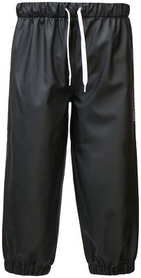 Didriksons Fille Pantalons Imperméables Outdoorhosen Midjeman 5 Noir Coupe-Vent - Photo 1/4