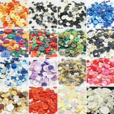 100g verschiedene Knöpfe Kunst Nähen Karte Herstellung gemischte Knöpfe Kunststoff Handwerk