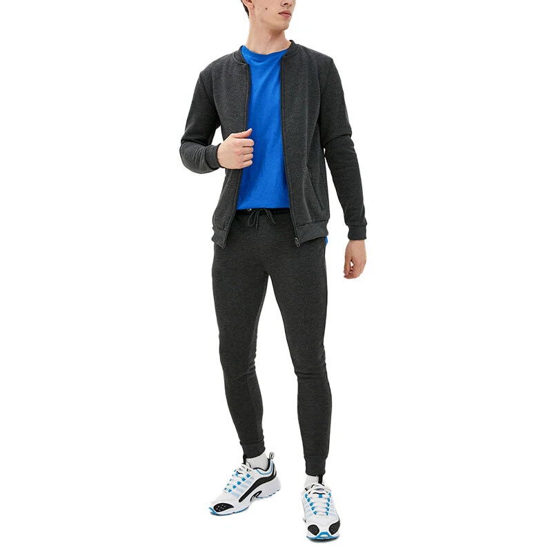 NEW Mens Tracksuit Set Full Zip Fleece Sweatshirt Jogger Winter Sportswear Plain - Image 3 of 4