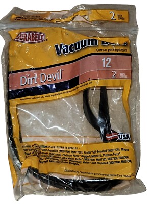 Dirt Devil 12 Vacuum Belts Durabelt 2 In Pkg Cruiser Kinetix Magna Power Outlast