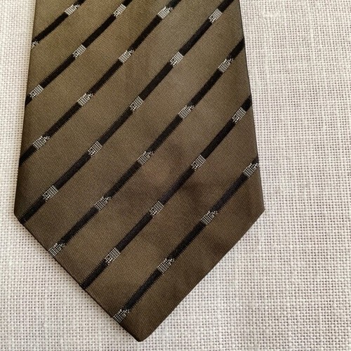BUGATCHI Uomo 100% Silk Geometric Graphic Neck Tie Made In Italy - Picture 3 of 9