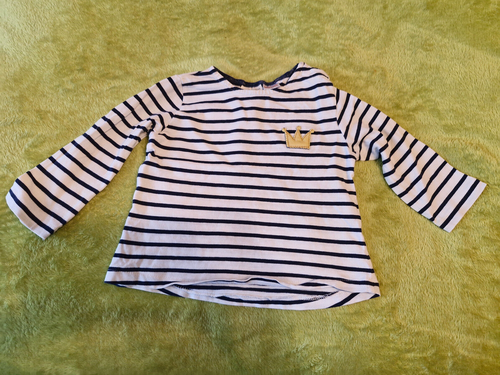 Zara Babygirl Mädchen hellblau Shirt weiß 86 Baumwolle TShirt
