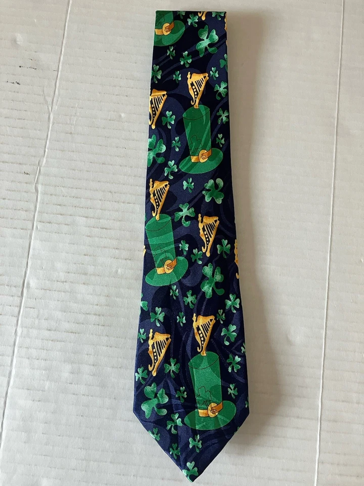 Steven Harris Para Hombre Corbata Corbata Poliéster Día de San Patricio Trébol Arpa Sombrero Foto 2 de 4