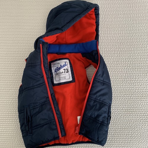 Primark Mini Rebel Children’s Gilet Navy With Red Fleece Living Size 12