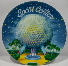Vintage 1982 Disney Word Epcot Center Mini Plate Dish Made In Japan 4" Porcelain