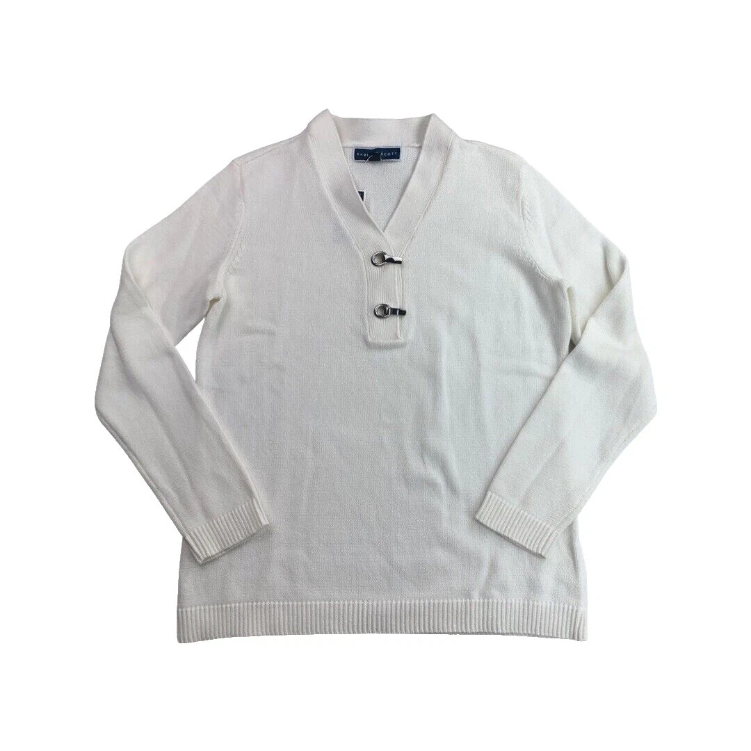 Viscosa suéteres de cuello en V para Mujer