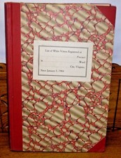 Antique 1904 Virginia BLANK UNUSED List Of White Registered Voters Record Book