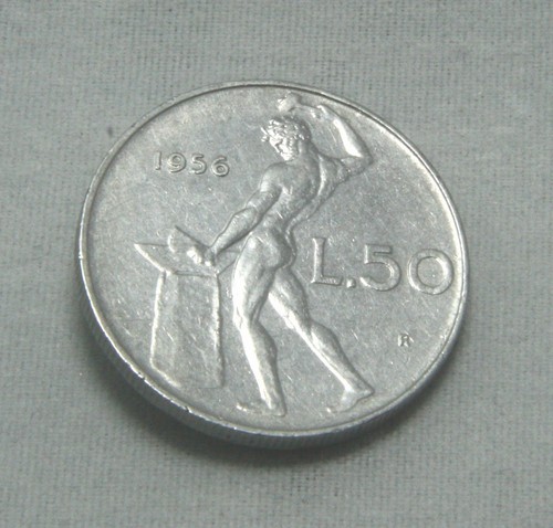 Italia 50 Lire 1956 R KM# 95,1 - Foto 2 di 2