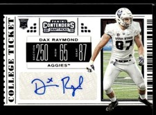 2019 Panini Contenders Draft Autograph Dax Raymond Utah State Aggies #152
