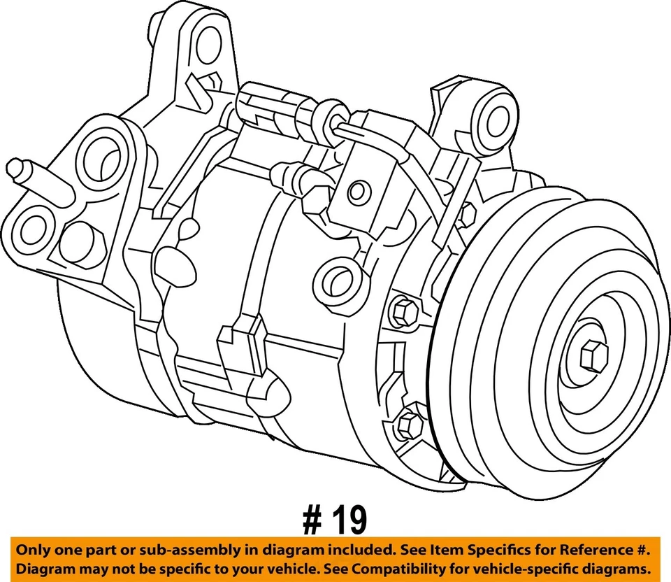 Compresor de aire acondicionado usado se adapta a: camioneta GMC Sierra 1500 2017 grado A Foto 4 de 4