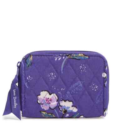Vera Bradley RFID Small Zip Around Wallet Wild Roses NWT Petite Organizer