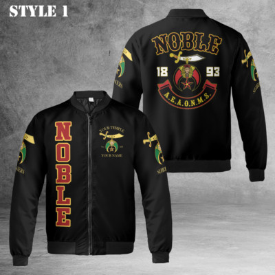 Customize Shriners Nobles Mystic Shrine 3D Bomber Jacket S-5XL