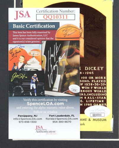 Bill Dickey Signed (JSA COA) Yankees 14x18 Custom Matted Hall of Fame Post Card - Picture 4 of 5
