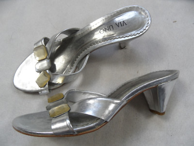 Via Uno stylish mules silver size 37 top ZC918