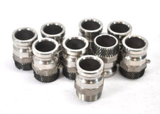 Lot of 9 PT Aluminum Cam & Groove Fitting Coupler 20F 2" MNPT Stainless Steel