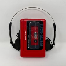 Vintage Red Realistic Stereo-Mate SCP-28 Portable Cassette Player Walkman