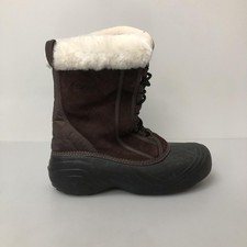 Columbia Boots Womens Size 8 Brown Suede Fur Lined Winter Snow YL1487-248 Logo