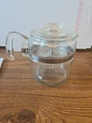 vintage pyrex clear glass percolator coffee pot 7756-b Six Cup