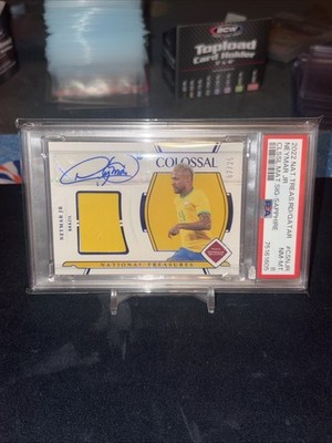 2022 Panini National Treasures World Cup Neymar Jr Colossal Patch Auto Psa 8 /25