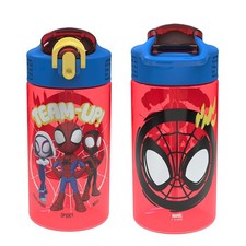 Marvel Spider-Man Kids Water Bottle with Spout Cover and Carrying Loop, Durab...