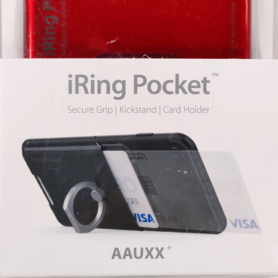 AAUXX iRing Cell Phone Red Grip & Stand holder W/Mount-Secure Grip Smartphone - Image 2 of 4