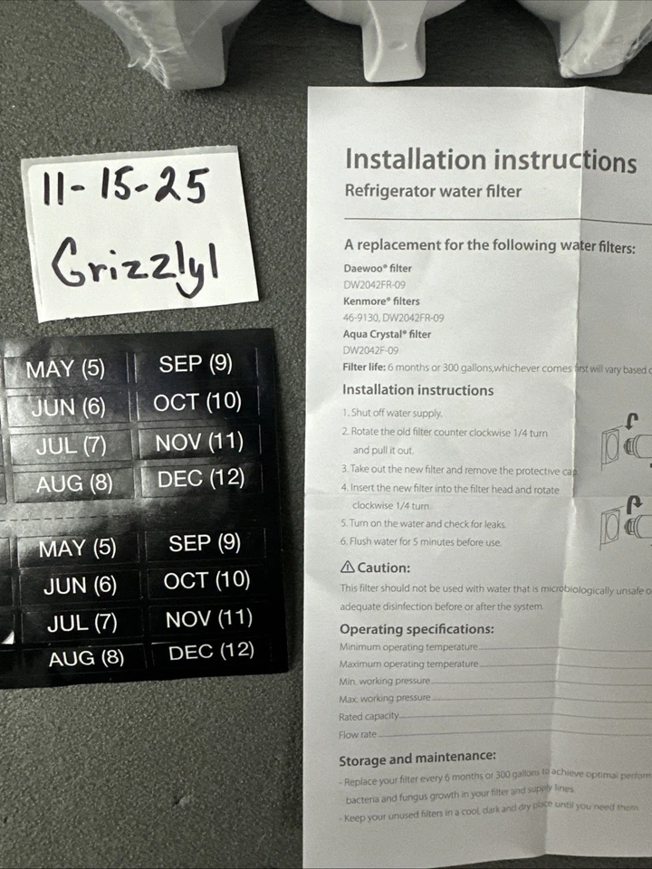 AQUA CREST AQF-FF12 Refrigerator Water Filter,Replacement for Daewoo DW2042FR - Image 2 of 3