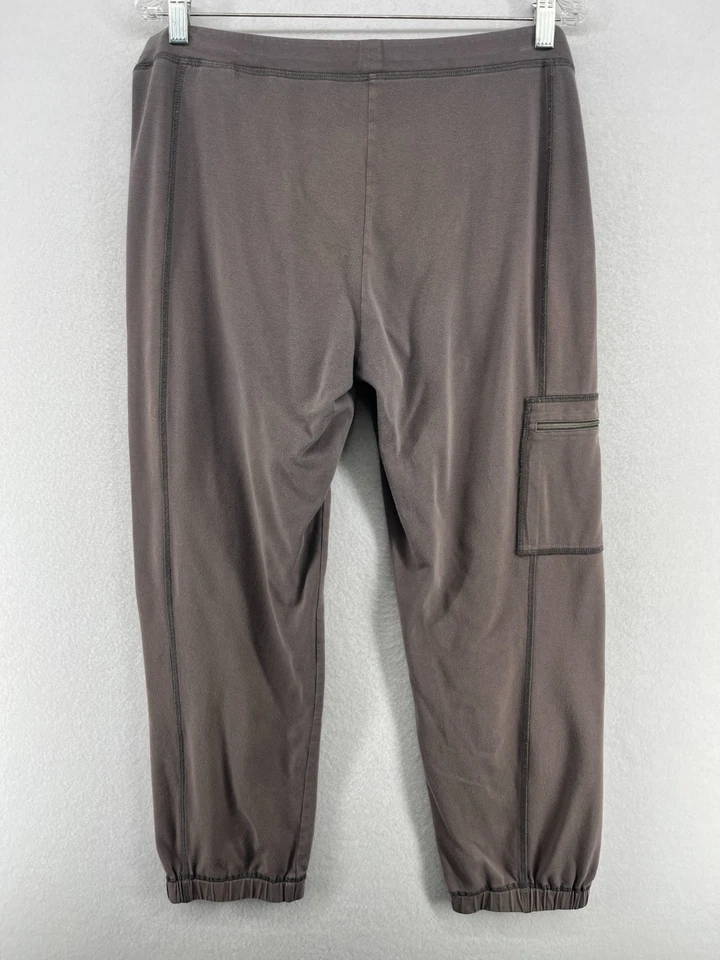 Pantalones EILEEN FISHER M Elásticos Algodón Orgánico Jersey Jogger Cintura Elástica Marrón Foto 2 de 4