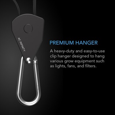 AC Infinity Heavy Duty Adjustable Rope Clip Hanger / One Pair
