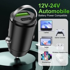 12V 24V 100W Car Charger Dual USB C Fast PD for Truck RV SUV Boat Marine