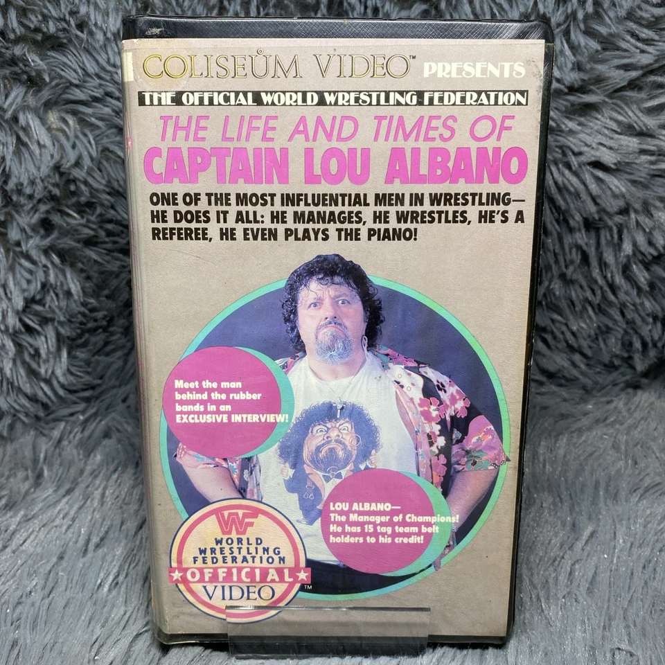 The Life and Times of Captain Lou Albano VHS Tape WF016 Coliseum Video WWF WWE - Image 2 of 4
