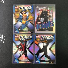2025 Topps Chrome Marvel Icons Thor Banshee Havok Nightcrawler 4 Lot