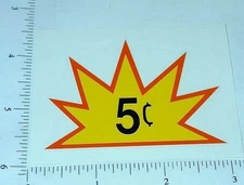Five Cent Starburst Vending Machine Sticker V-6