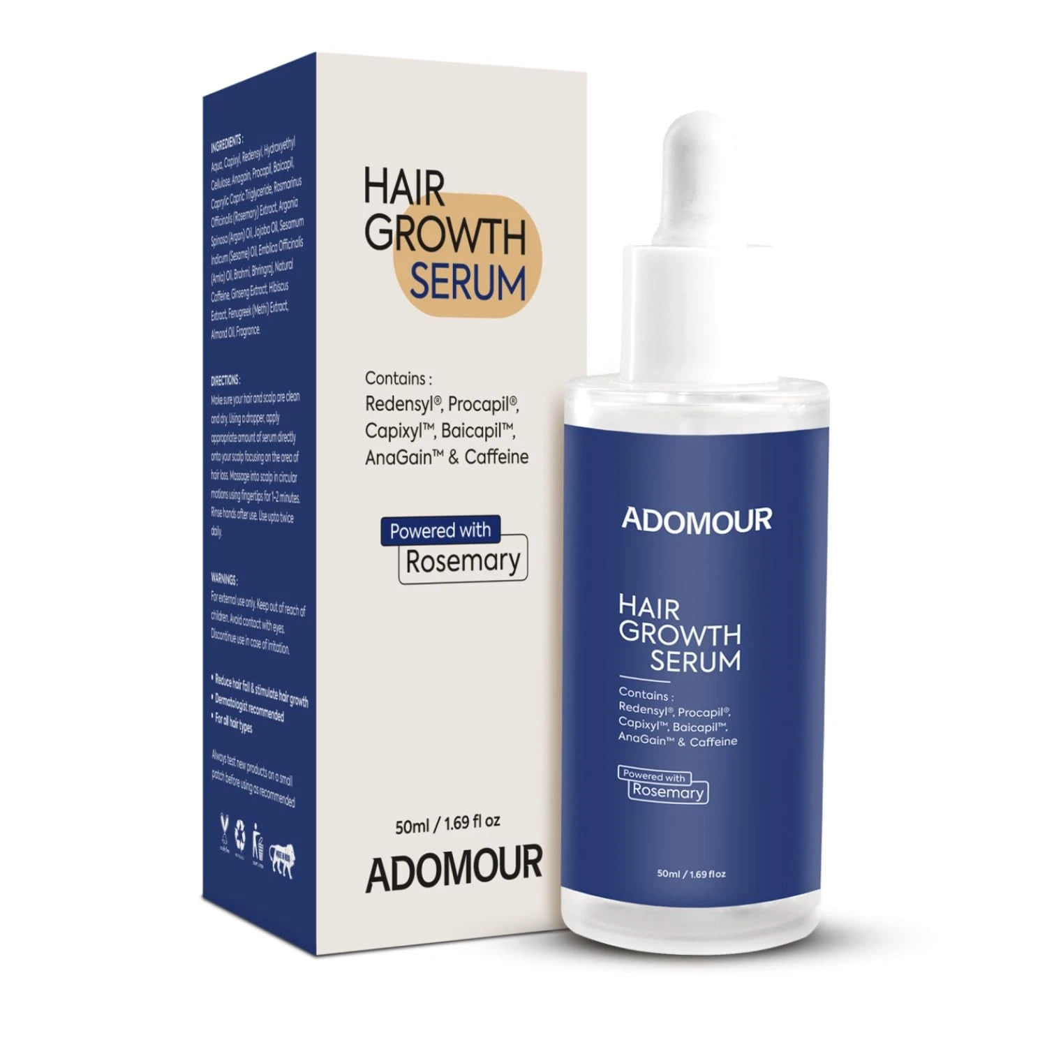 Adomour Hair Growth Serum For All Hair Types 50ml