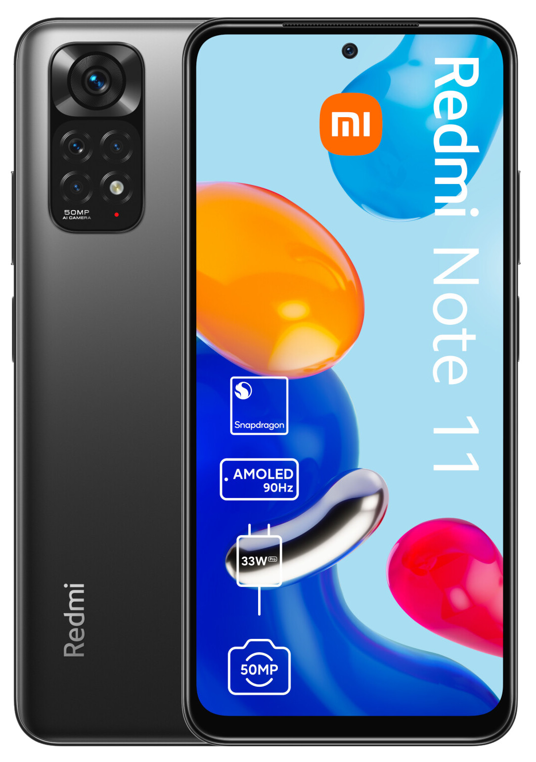 Xiaomi Redmi Note 11 Dual-SIM 4GB RAM 128 GB grau Handy Smartphone Android WOW