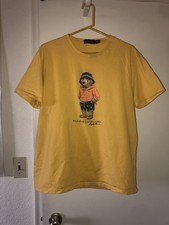 Polo Ralph Lauren Polo Bear Shirt Mens XL Yellow Beach Graphic Tee Summer VTG