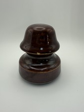 LAPP 1930 Brown Porcelain Pin-Type Electrical Insulator — listing 6