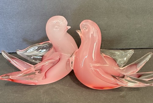 Vetro artistico Love Birds rosa custodia trasparente - Foto 4 di 8