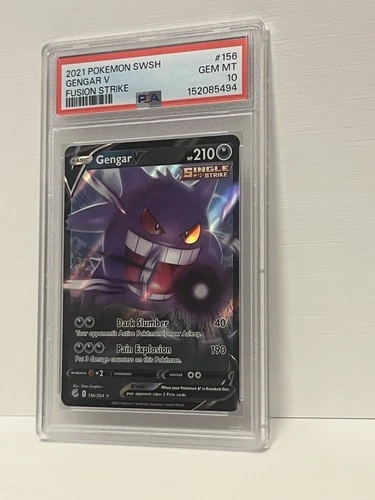 GENGAR V 156/264 Pokemon TCG Fusion Strike PSA 10 GEM MINT