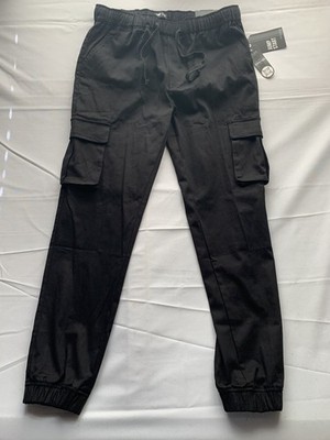 Jump Start Boys Black Pants Stretch Waist Size M