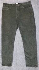 Flint And Tinder Corduroy Pants Straight Fit Forest Green Stretch Mens 34x30
