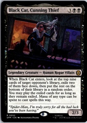 Black Cat, Cunning Thief 52 R Marvel's Spider-Man Magic: The Gathering NM/M