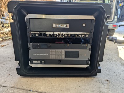 SKB RotoMolded Shockmount Rolling 8U Rack Case w/ Blackmagic Components and more