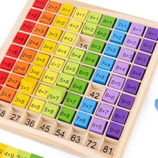 Montessori Educational Wooden Math Toys for Kids Children Baby Toys 99 Multiplic